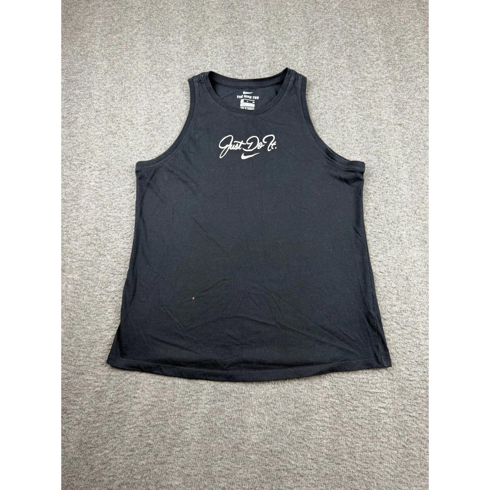 Nike Dri-FIT Tank‎ Top Black Just Do It Womens Size Small